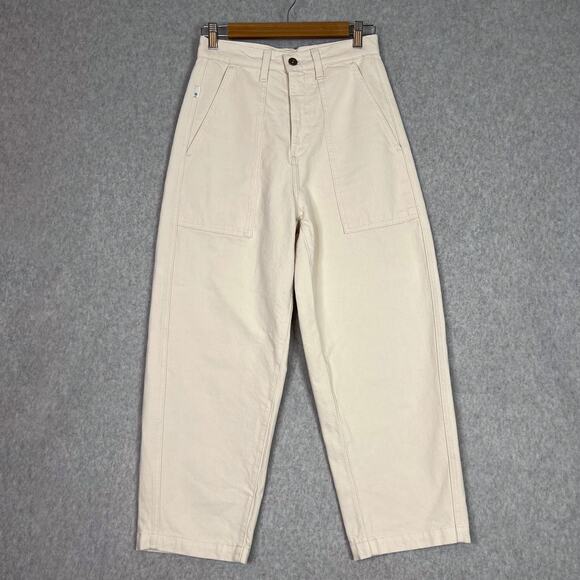 Adriano Goldschmied Opal Stone Camille Utility Barrel High Waisted Jeans Size 24 - Picture 2 of 11